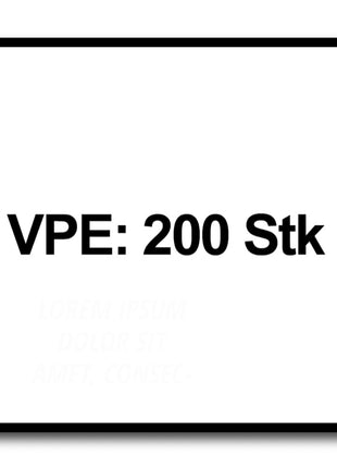 Vis à bois professionnelles HECO TOPIX plus 8,0 x 160 mm 200 pièces (4x 61294) vis à bois à filetage partiel, tête rondelle, entraînement en T, galvanisée bleue, A3K