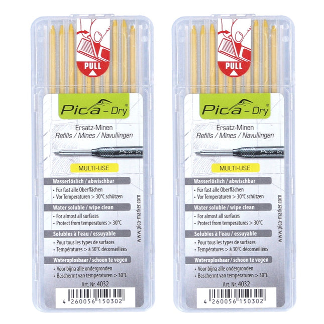 Pica DRY Mines de rechange jaune soluble dans l'eau - 20 pièces (2x 4032)