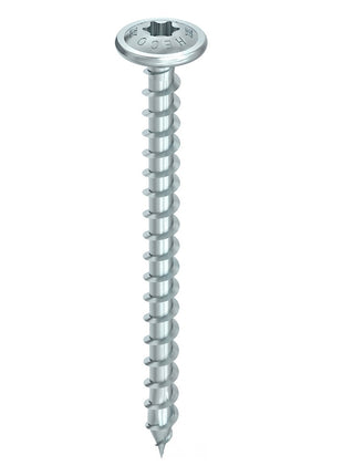 HECO TOPIX plus tornillos profesionales para construcción en madera 8,0 x 100 mm 100 piezas (2x 61259) tornillo para madera totalmente roscado, cabeza con arandela, accionamiento en T, galvanizado azul, A3K