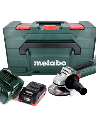 Meuleuse d'angle sur batterie Metabo W 18 LTX 125 18 V 125 mm + 1x batterie 4,0 Ah + chargeur + métaBOX