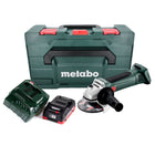 Metabo W 18 LTX 125 Akku Winkelschleifer 18 V 125 mm + 1x Akku 4,0 Ah + Ladegerät + metaBOX