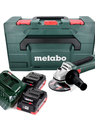 Meuleuse d'angle sur batterie Metabo W 18 LTX 125 18 V 125 mm + 2x batteries 4,0 Ah + chargeur + métaBOX