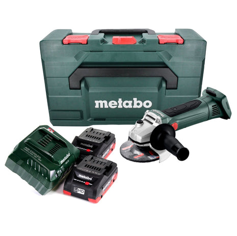 Amoladora angular a batería Metabo W 18 LTX 125 18 V 125 mm + 2x baterías 4,0 Ah + cargador + metaBOX