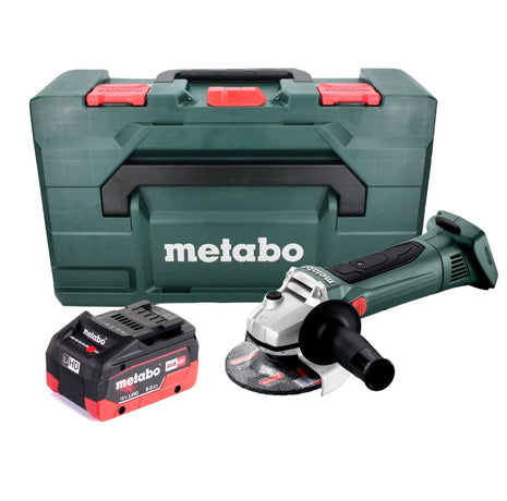 Metabo W 18 LTX 125 amoladora angular a batería 18 V 125 mm + 1x batería 8,0 Ah + metaBOX - sin cargador