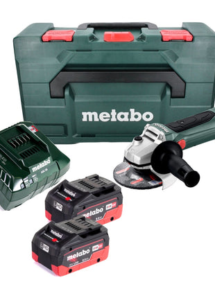 Meuleuse d'angle sur batterie Metabo W 18 LTX 125 18 V 125 mm + 2x batteries 8,0 Ah + chargeur + métaBOX