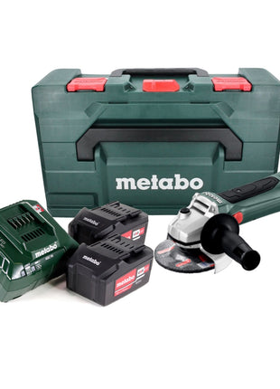 Metabo W 18 LTX 125 18 V Meuleuse d'angle sans fil 125 mm (602174650) + 2x Batteries 5,2 Ah + Chargeur + Coffret metaBOX