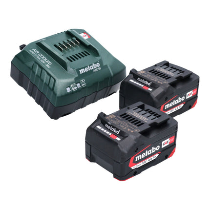 Metabo W 18 LTX 125 Meuleuse d'angle sans fil 18 V 125 mm (602174610) + 2x Batteries 4,0 Ah + Chargeur + Coffret metaBOX