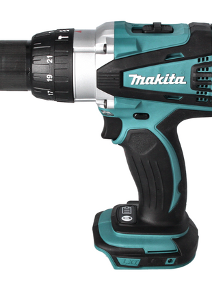 Taladro percutor inalámbrico Makita DHP 458 RF1 18 V 91 Nm + 1x batería 3,0 Ah + cargador + juego de puntas 44 piezas