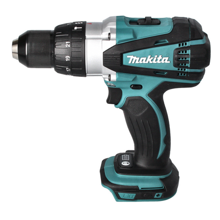 Makita DHP 458 RF1 Perceuse-visseuse à percussion sans fil 18 V 91 Nm + 1x Batterie 3,0 Ah + Chargeur + Jeu d'embouts - 44 pièces