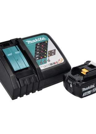 Makita DHP 458 RF1 Perceuse-visseuse à percussion sans fil 18 V 91 Nm + 1x Batterie 3,0 Ah + Chargeur + Jeu d'embouts - 44 pièces