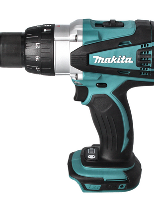 Makita DHP 458 RF1 Perceuse-visseuse à percussion sans fil 18 V 91 Nm + 1x Batterie 3,0 Ah + Chargeur + Jeu d'embouts - 26 pièces