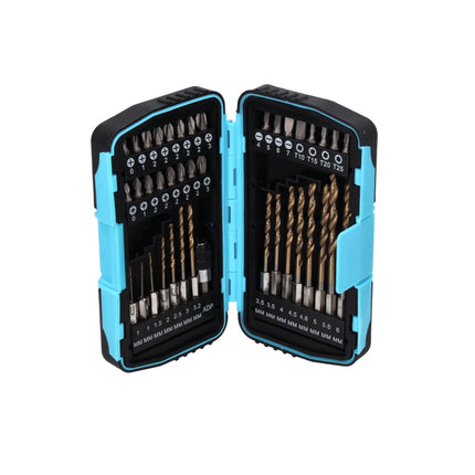 Makita DHP 482 Z Perceuse-visseuse à percussion sans fil 18 V 62 Nm + Jeu de forets 40 pièces - sans batterie, sans chargeur