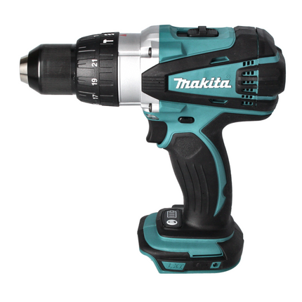 Makita DHP 458 Z Perceuse à percussion sans fil 18 V 91 Nm + Jeu d'embouts - 44 pièces - sans batterie, sans chargeur