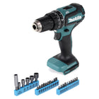 Taladro percutor inalámbrico Makita DHP 485 Z 18 V 50 Nm sin escobillas + juego de llaves de vaso de 26 piezas - sin batería, sin cargador