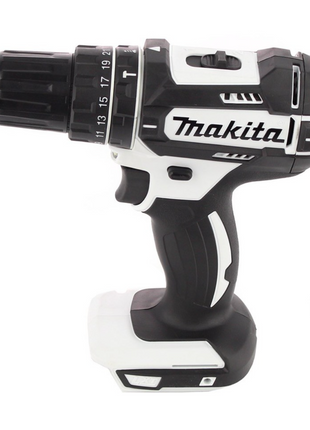 Taladro percutor inalámbrico Makita DHP 482 RF1W 18 V 62 Nm + 1x batería 3,0 Ah + cargador + juego de puntas 100 piezas