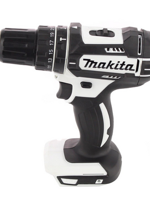 Makita DHP 482 RF1W Perceuse-visseuse à percussion sans fil 18 V 62 Nm + 1x Batterie 3,0 Ah + Chargeur + Jeu d'embouts - 44 pièces