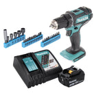 Makita DDF 482 RF1 Perceuse-visseuse sans fil 62Nm 18V + 1x Batterie 3,0Ah + Chargeur + Set de clés à douilles - 26 pcs.