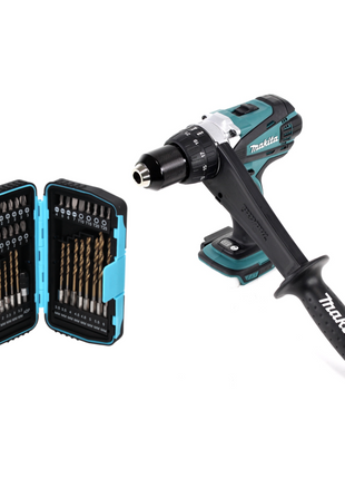 Makita DDF 458 Z Perceuse-visseuse sans fil 18 V, 91 Nm + Set de forets et embouts, 40 pcs. - sans batterie, sans chargeur