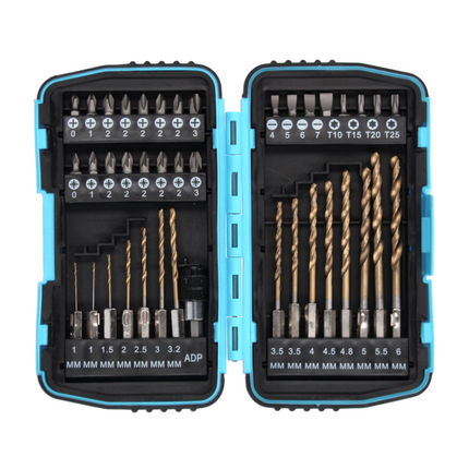 Makita DDF 458 Z Perceuse-visseuse sans fil 18 V, 91 Nm + Set de forets et embouts, 40 pcs. - sans batterie, sans chargeur