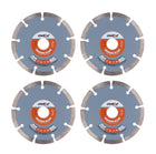 WellCut Diamond Blade Diamant Trennscheibe 125 x 22,23 mm 4 Stk. ( 4x WC-SD12522 ) - Toolbrothers