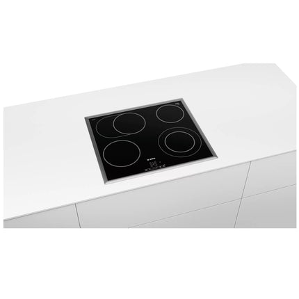 Bosch PKN645B17 Table de cuisson électrique Autarkic 60 cm Série 4 Noir Fonctionnement Touch Select