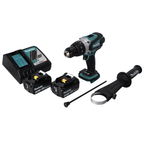 Makita DHP 458 RF Akku Schlagbohrschrauber 18 V 91 Nm + 2x Akku 3,0 Ah + Ladegerät