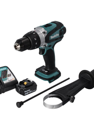 Makita DHP 458 RT1 Perceuse-visseuse à percussion sans fil 18 V 91 Nm + 1x Batterie 5,0 Ah + Chargeur