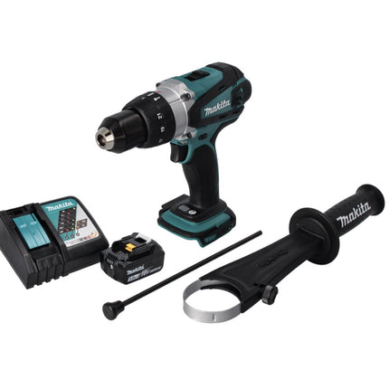 Makita DHP 458 RT1 Perceuse-visseuse à percussion sans fil 18 V 91 Nm + 1x Batterie 5,0 Ah + Chargeur