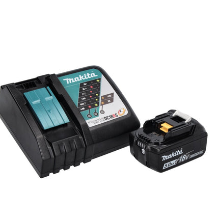 Makita DHP 458 RT1 Perceuse-visseuse à percussion sans fil 18 V 91 Nm + 1x Batterie 5,0 Ah + Chargeur