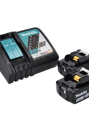 Makita DHP 458 RT Perceuse-visseuse à percussion sans fil 18 V 91 Nm + 2x Batteries 5,0 Ah + Chargeur