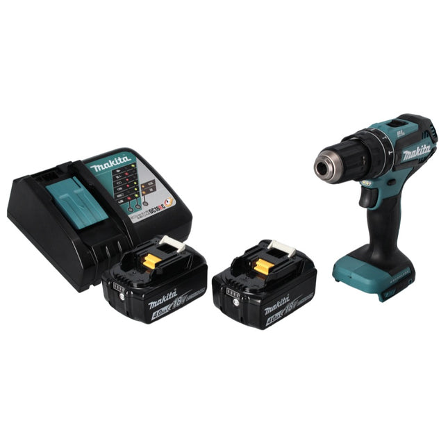 Makita DHP 485 RM Perceuse-visseuse à percussion sans fil 18 V 50 Nm Brushless + 2x batterie 4,0 Ah + chargeur