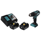 Taladro percutor inalámbrico Makita DHP 485 RM 18 V 50 Nm sin escobillas + 2 baterías 4,0 Ah + cargador