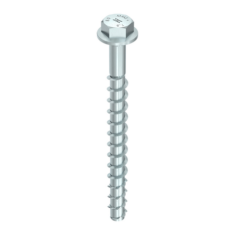 HECO MULTI MONTI plus SS anclaje de tornillo 6,0 x 60 mm 100 piezas (48385) tornillo para hormigón, cabeza hexagonal, galvanizado azul, A2K