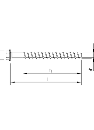 HECO MULTI MONTI plus SS anclaje de tornillo 6,0 x 60 mm 100 piezas (48385) tornillo para hormigón, cabeza hexagonal, galvanizado azul, A2K