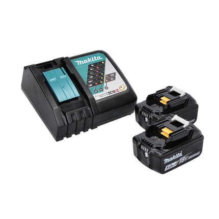 Makita DHP 456 RT Perceuse-visseuse à percussion sans fil 18 V 50 Nm + 2x Batteries 5,0 Ah + Chargeur