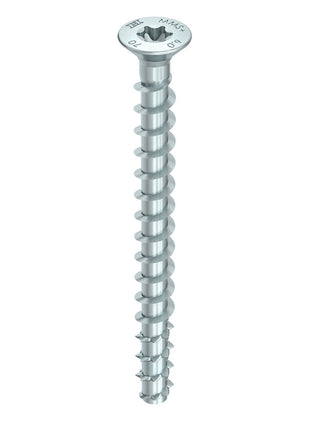 HECO MULTI MONTI plus F Vis d'ancrage 7,5x60mm, Vis à béton, Tête fraisée, T-Drive, Zinguée bleue, A2K, 50 pcs. (48511)