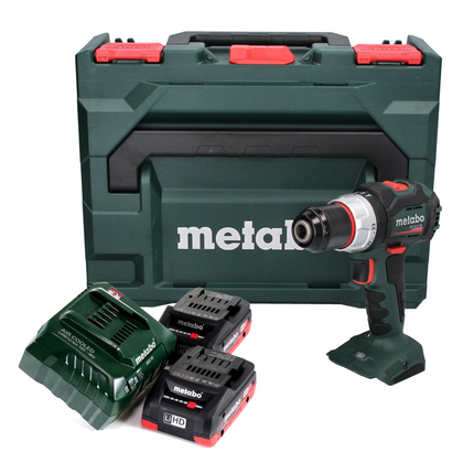 Metabo SB 18 LT BL Perceuse à percussion sans fil 75 Nm 18 V Brushless + 2x Batteries 4,0 Ah + Chargeur  + Coffret MetaBOX