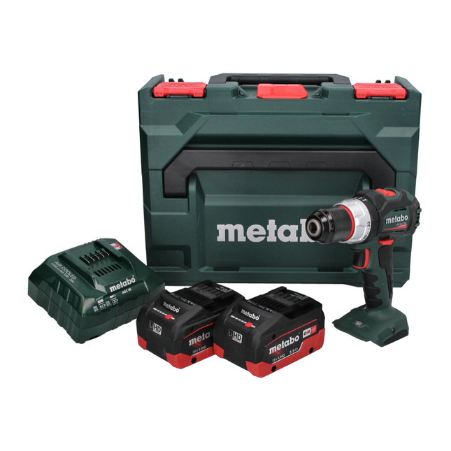 Metabo SB 18 LT BL Perceuse à percussion sans fil 75 Nm 18 V Brushless + 2x Batteries 5,5 Ah + Chargeur  + Coffret MetaBOX