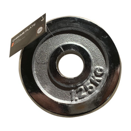 Plaque de poids haltère plaque de poids poids en acier chromé 1,25 kg 1 pièce diamètre du trou 30 mm