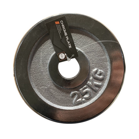 Plaque de poids haltère poids disque poids en acier chromé 2,5 kg 1 pièce diamètre du trou 30 mm