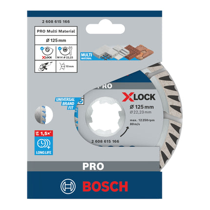 Bosch Disque à tronçonner diamant Expert X-LOCK Standard for Universal 125 x 22,23 mm - 1 pièce (2608615166)