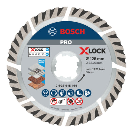 Bosch Disque à tronçonner diamant Expert X-LOCK Standard for Universal 125 x 22,23 mm - 1 pièce (2608615166)