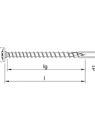 HECO TOPIX plus Vis à bois professionnelle 8,0 x 120 mm - 100 pièces (2x 61270) vis à bois à filetage total, tête plate, T-Drive, zingué bleu, A3K