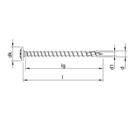 HECO TOPIX plus Vis à bois professionnelle 8,0 x 120 mm - 100 pièces (2x 61270) vis à bois à filetage total, tête plate, T-Drive, zingué bleu, A3K