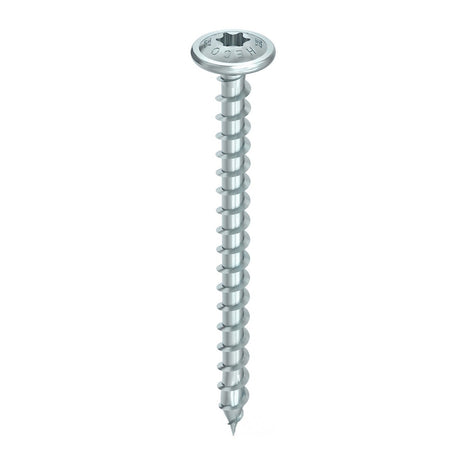 HECO TOPIX plus tornillos profesionales para construcción en madera 8,0 x 120 mm 200 piezas (4x 61270) tornillo para madera totalmente roscado, cabeza con arandela, accionamiento en T, galvanizado azul, A3K