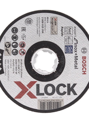 Bosch Expert for Inox & Metal gerade Trennscheiben 50 Stück X-LOCK 125 x 22,23mm  ( 50x 2608619264 ) - Toolbrothers