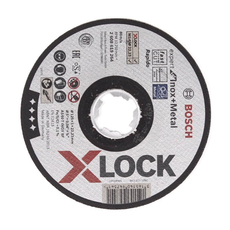 Bosch Expert for Inox & Metal gerade Trennscheiben 50 Stück X-LOCK 125 x 22,23mm  ( 50x 2608619264 ) - Toolbrothers