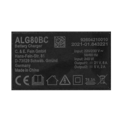 FEIN Kit de démarrage de batterie 18V: 2x Batterie 3,0 Ah + Chargeur ALG 80 BC ( 92604324010 )