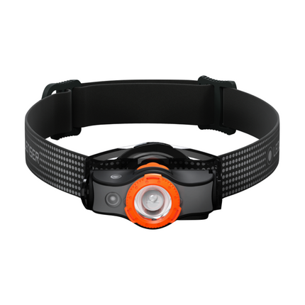 Ledlenser MH5 LED Lampe frontale 400 lm IPX4 Noir / Orange ( 502143 ) + 1x Batterie + Câble de charge