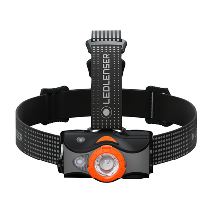 Ledlenser MH7 LED Lampe frontale 600 lm IPX4 Noir / Orange ( 502153 ) + 1x Batterie + Câble de charge